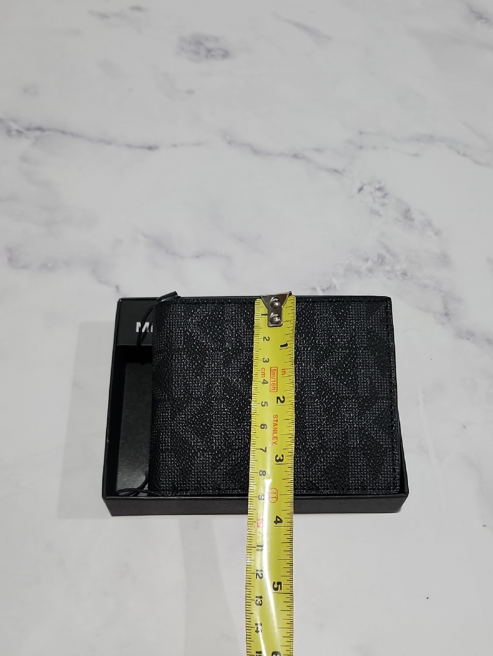 Michael Kors Black Nori MK Logo Slim Billfold Wallet - Picture 4 of 6